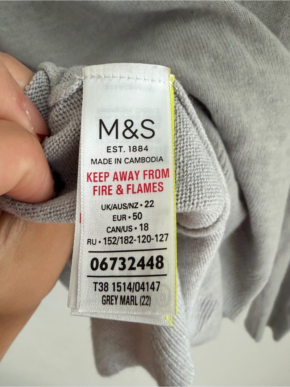 Marks & Spencer Light Grey V-Neck Sweater - Picture 3 of 4